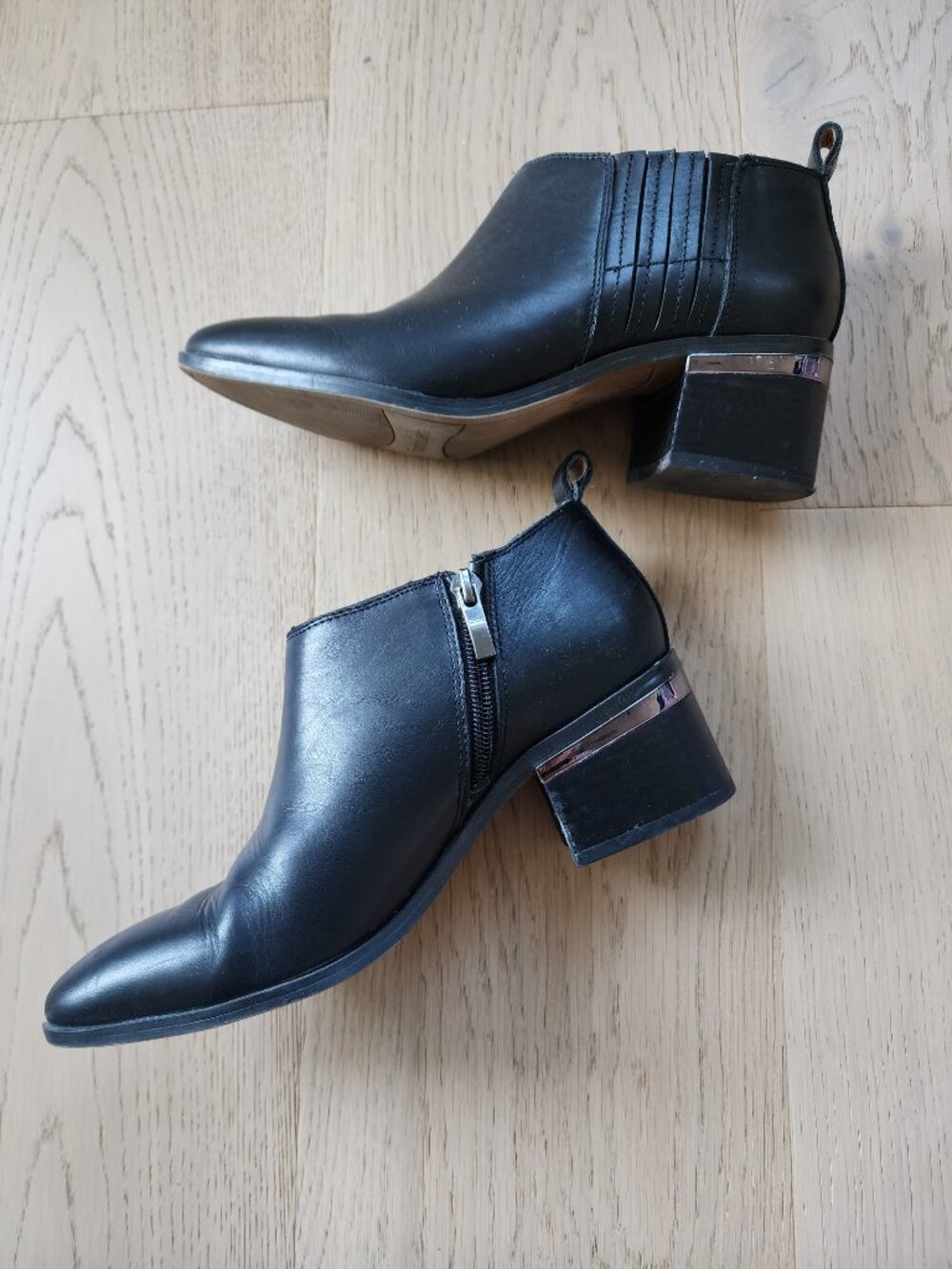 Franco Sarto black ankle boots
